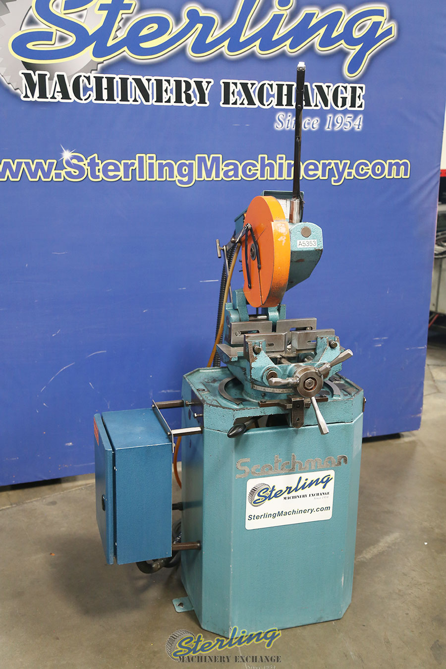Used Scotchman Manual Cold Saw with Variable Speed With Manual