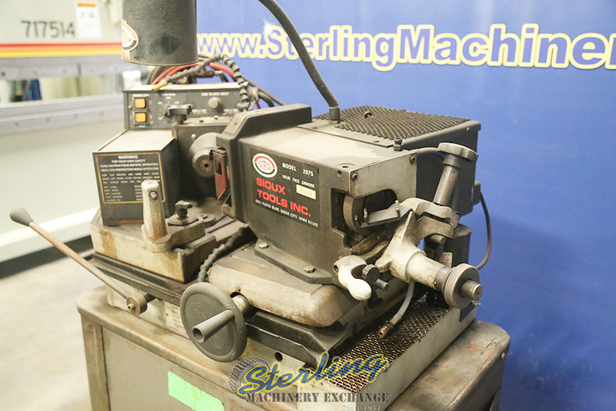 For Sale .1575" to .5625" Used Sioux Valve Face Grinder, Mdl. 2075
