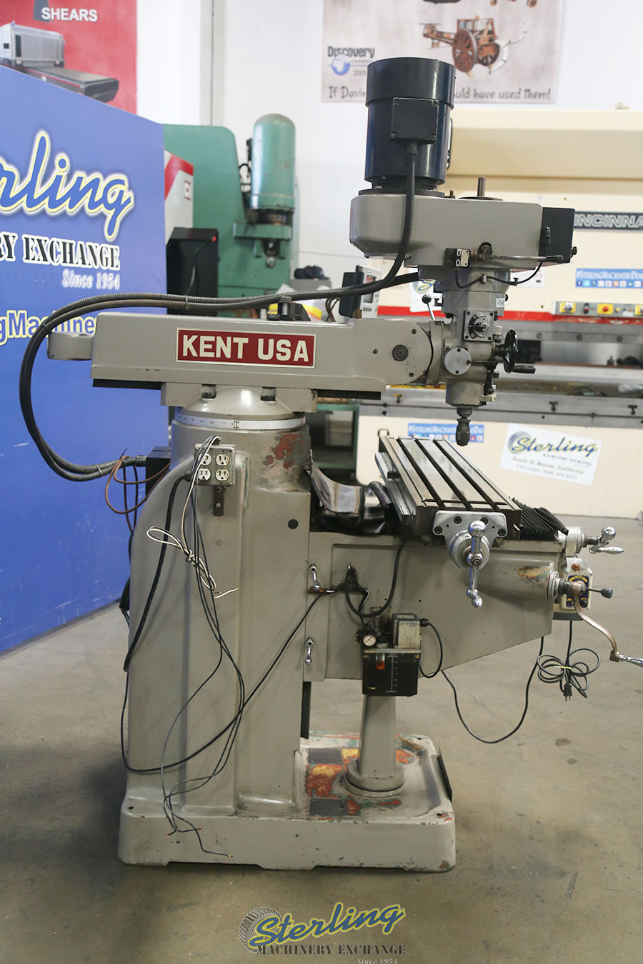 For Sale 10'' x 50'' Used Kent Vertical Milling Machine, Mdl. 3VKF