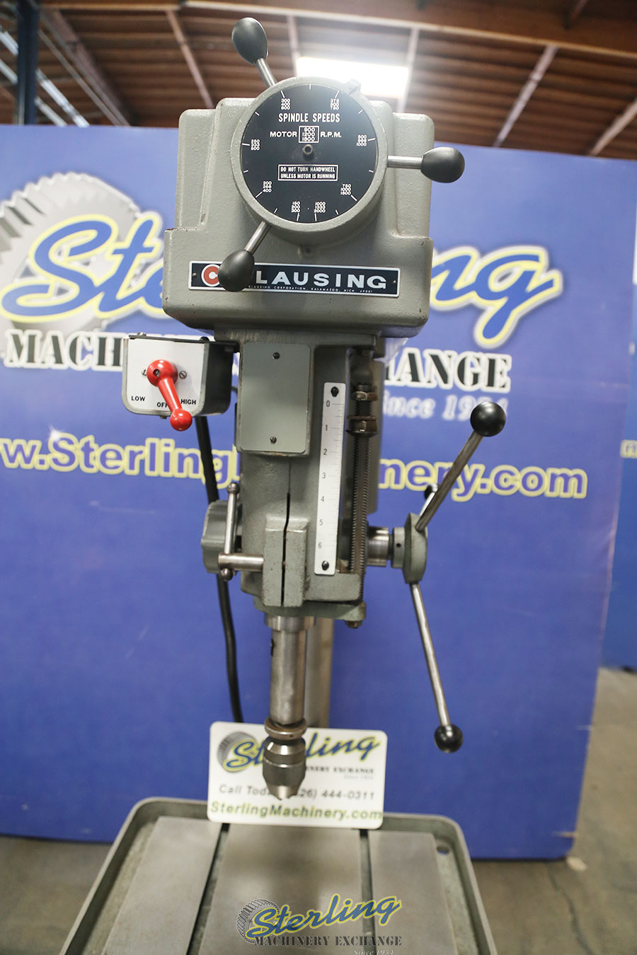 For Sale 20" Used Clausing Variable Speed Drill Press, Mdl. 2276