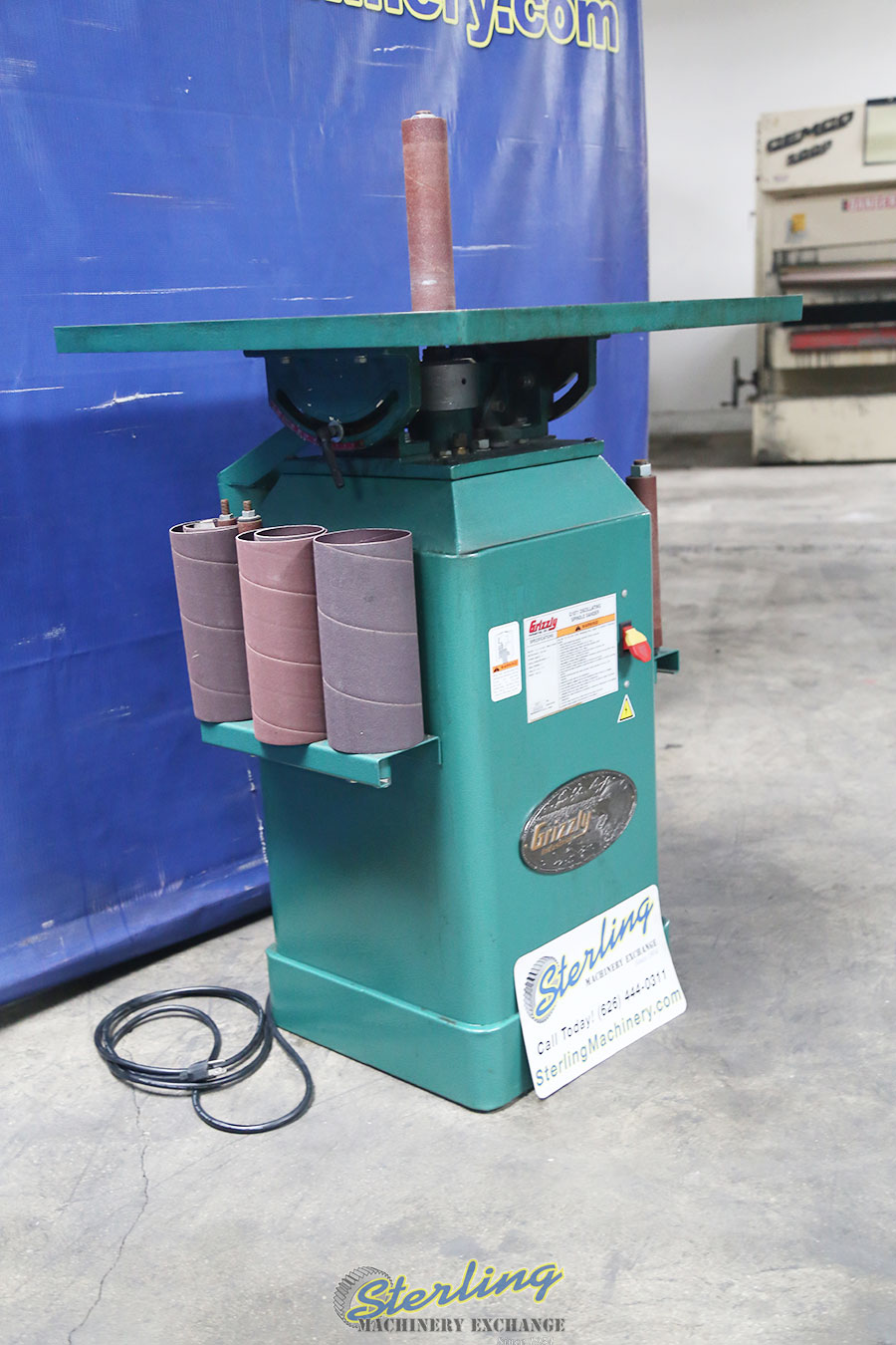 For Sale 1/4" to 4" Used Grizzly Oscillating Spindle Sander, Mdl