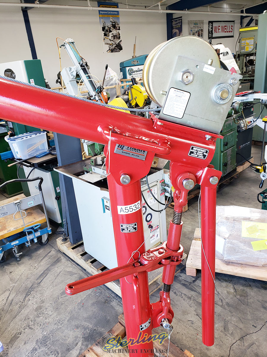 Used Thern Portable Davit Crane Cranes Sterling Machinery