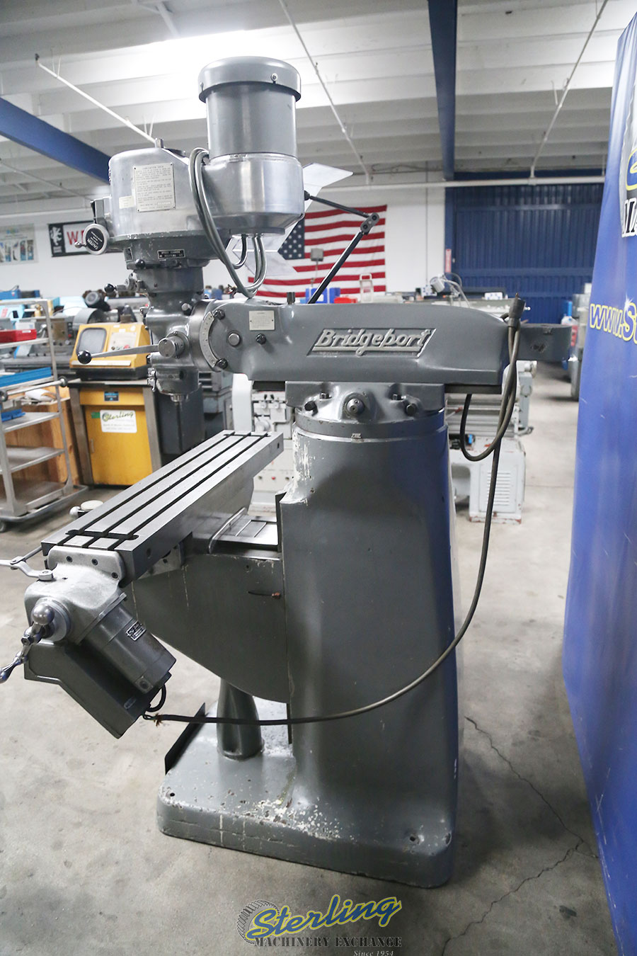 For Sale 9" x 42" Used Bridgeport Vertical Milling Machine, Mdl