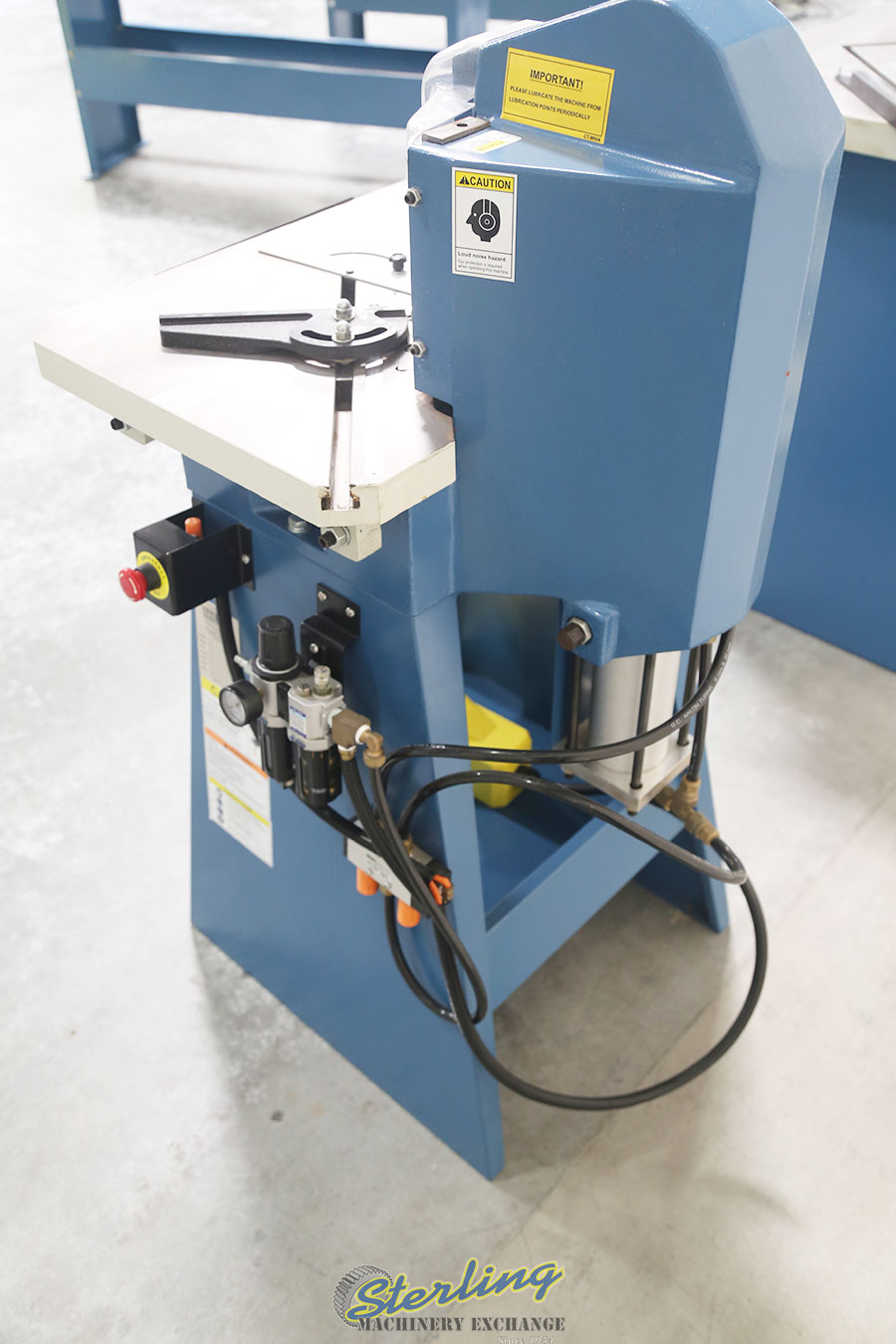 Brand New Baileigh Air Operated Fixed Angle Sheet Metal Notcher