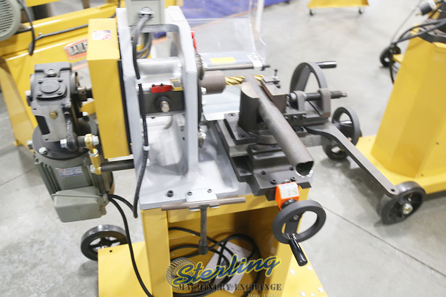 For Sale 3" Used (Demo Machinery) Baileigh Eccentric Cut End Mill Style Tube & Pipe Notcher