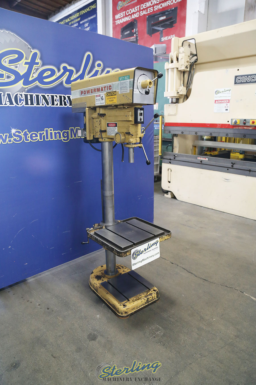 Used Powermatic Variable Speed Floor Drill With TSlotted Table
