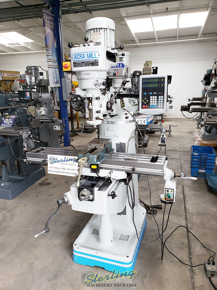 Used Acra Vertical Milling machine (Step Pulley Type) LIKE NEW