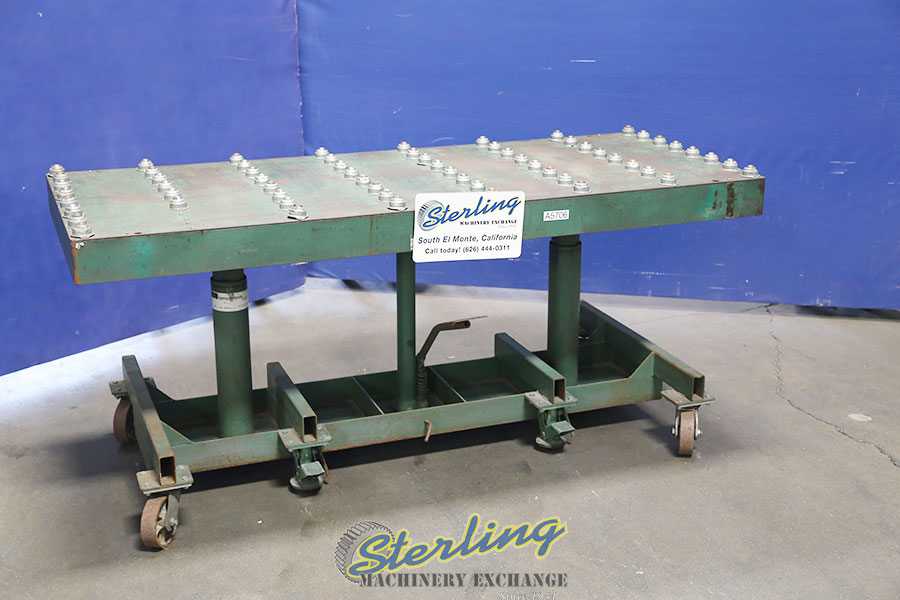 Used Lexco Hydraulic Lift Table with Roller Ball Table and 