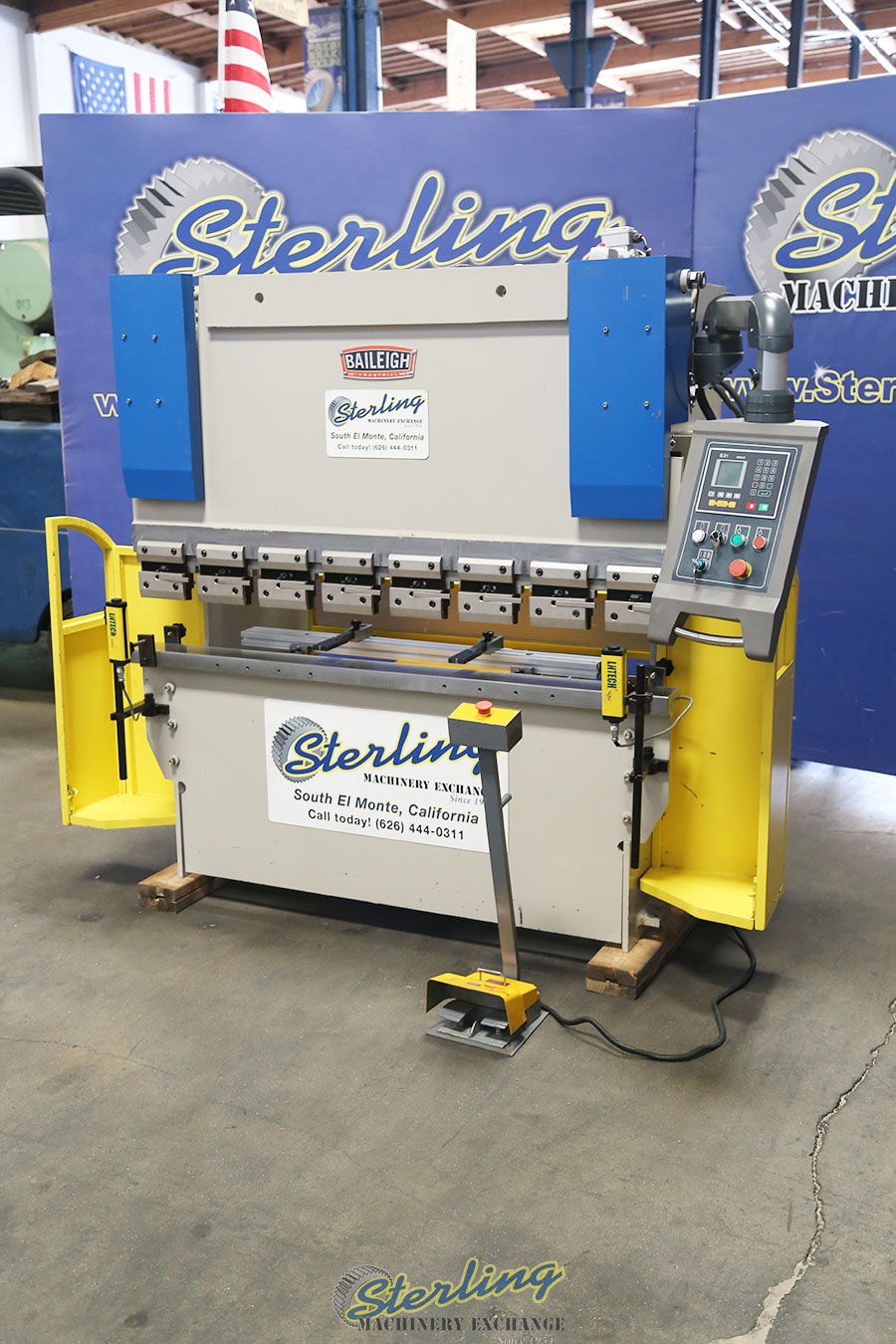 For Sale 33 Ton x 5' Used Baileigh Hydraulic NC Press Brake With X