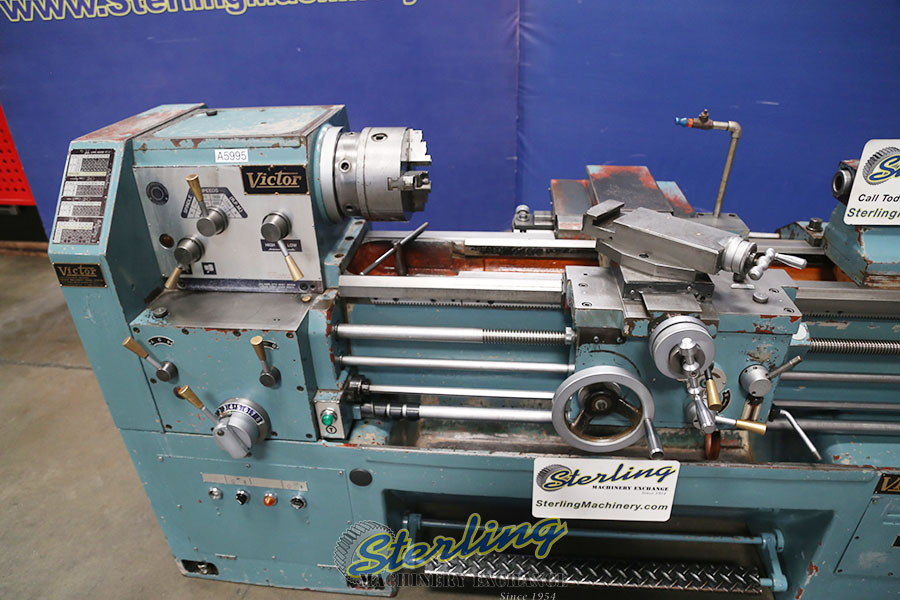 For Sale 16"/23" x 40" Used Victor Engine Lathe, Mdl. 1640, 3 Jaw