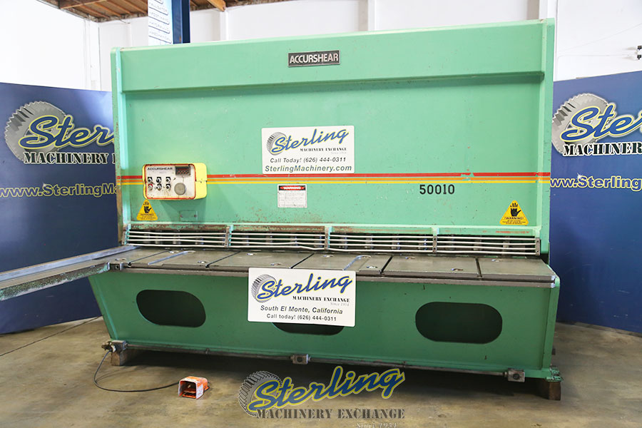 Used Accurshear Hydraulic Power Shear For Heavy Duty Metal Cutting