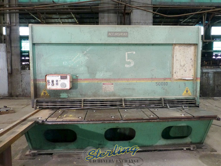 Used Accurshear Hydraulic Power Shear For Heavy Duty Metal Cutting