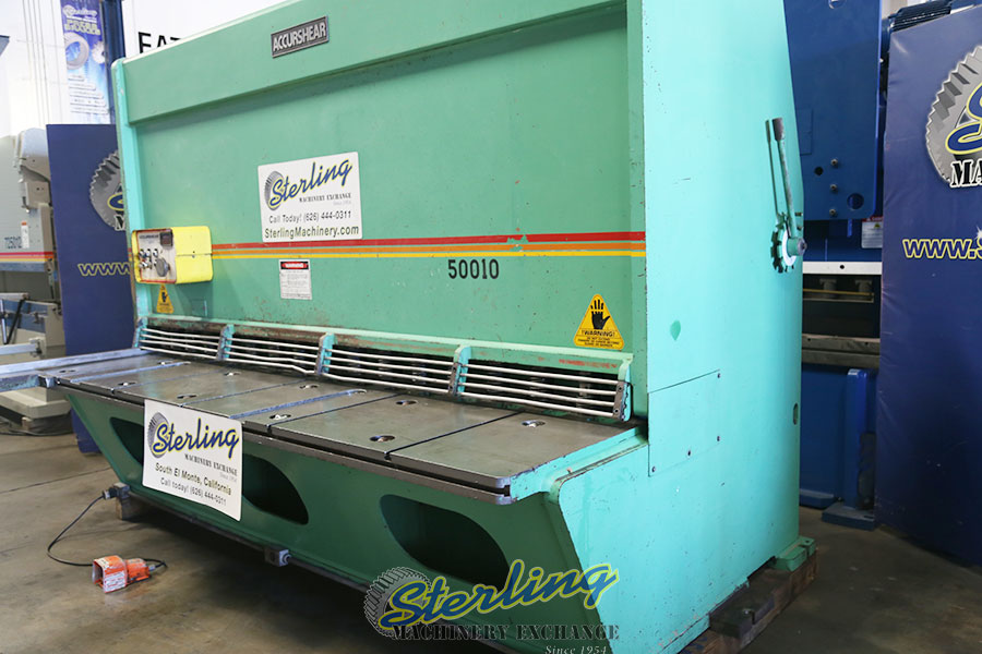 Used Accurshear Hydraulic Power Shear For Heavy Duty Metal Cutting