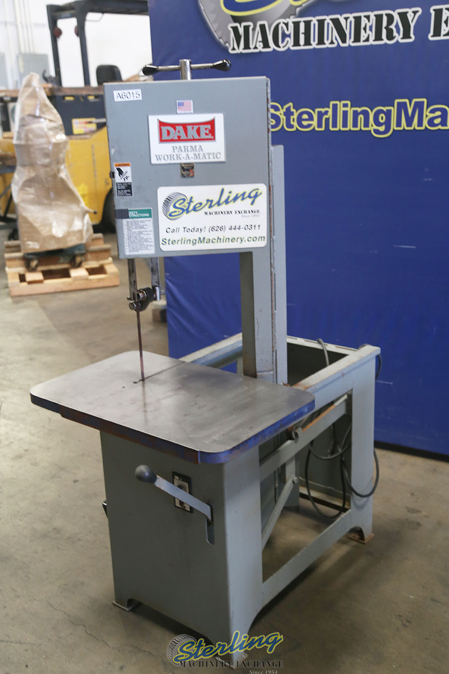 For Sale 141/2" Used Dake Parma WorkAMatic Gravity Feed Vertical