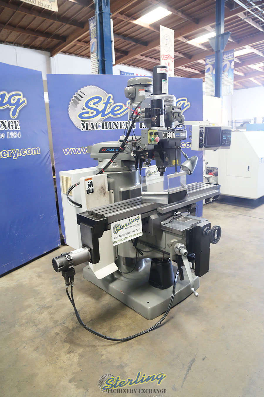 For Sale 11" x 58" Used Bridgeport Series 1 EZ Trak II 3 Axis CNC