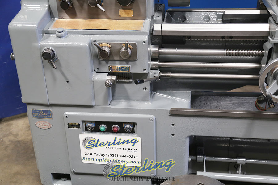 For Sale 17 27 X 50 Used Mori Seiki Heavy Duty Gap Bed Engine Lathe Mdl Ms 1250g Anilam Mini Wizard Dro Tail Stock Steady Rest 3 Jaw Chuck With Aluminum Jaws 4 Jaw