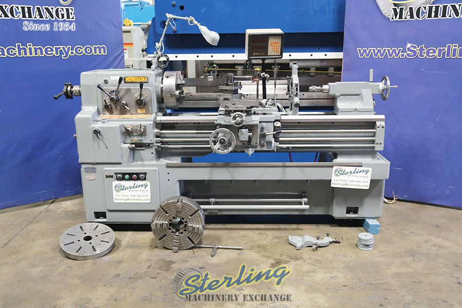 For Sale 17 27 X 50 Used Mori Seiki Heavy Duty Gap Bed Engine Lathe Mdl Ms 1250g Anilam Mini Wizard Dro Tail Stock Steady Rest 3 Jaw Chuck With Aluminum Jaws 4 Jaw