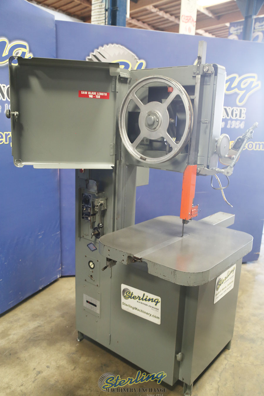 For Sale 18" Used Grob Vertical Band Saw With Pneumatic Table Feed