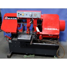 Used-Used Amada Semi- Automatic Horizontal Bandsaw-H- 250- SA-9796