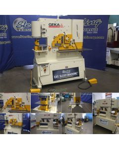 Used-Geka-Used Geka Hydraulic Dual Operation Ironworker Heavy Duty Fabricator (Over $3,500 in new parts!)-Hyd 100-A7328-01