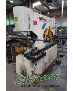 Used-Geka-Used Geka Dual Station Operation 24" Deep Throat Hydraulic Ironworker-HYDRACROP 110/SD-PR1046-01