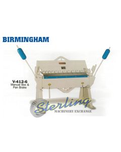 New-Birmingham-Brand New Birmingham Box & Pan Manual Finger Brake-V-812-6-SMV8126-01