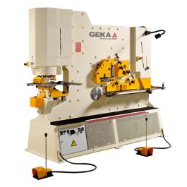 New-Geka-Brand New Geka Dual Cylinder Hydraulic (Deep Throat) Ironworker-HYDRACROP 220SD-SMHYDRACROP220SD