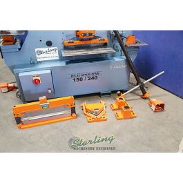 Used-Scotchman-Used Scotchman Dual Operation Hydraulic Ironworker With Brake Attachment, V-Notcher, and Angle Shear (Save Thousands!)-DO 150/240 - 24 M-A6119