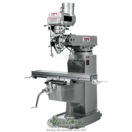 New-Jet-Brand New Jet Vertical Milling Machine . Includes 3 Axis Acu-Rite DRO, X, Y and Z Power Feeds and Air Power Drawbar-JTM-1050EVS2/230-JT9-690650-SMJTM1050VS2