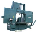 New-W.F. Wells-Brand New W.F. Wells CNC Fully Automatic with Shuffle Type Barfeed Horizontal Twin Post Band Saw -S-40-3A3 CNC-SMS403A3CNC-01