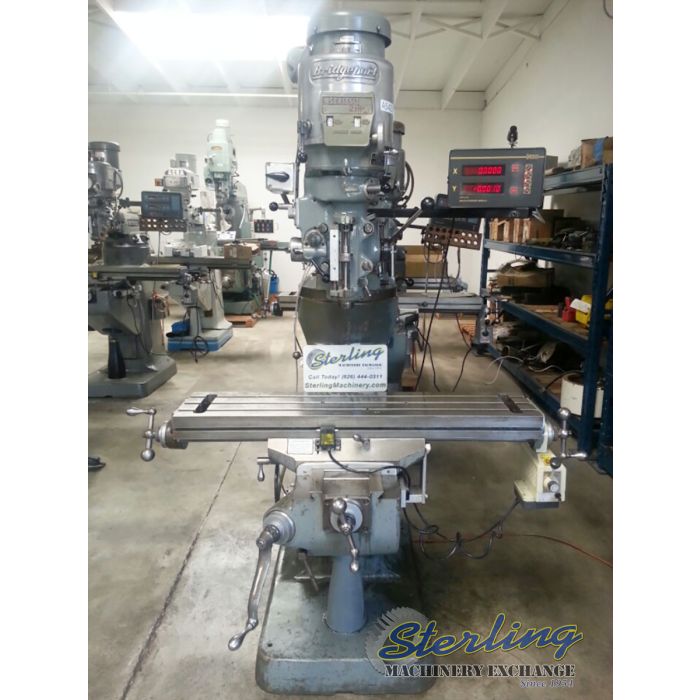 For Sale 9" x 49" Used Bridgeport Vertical Milling Machine, Mdl