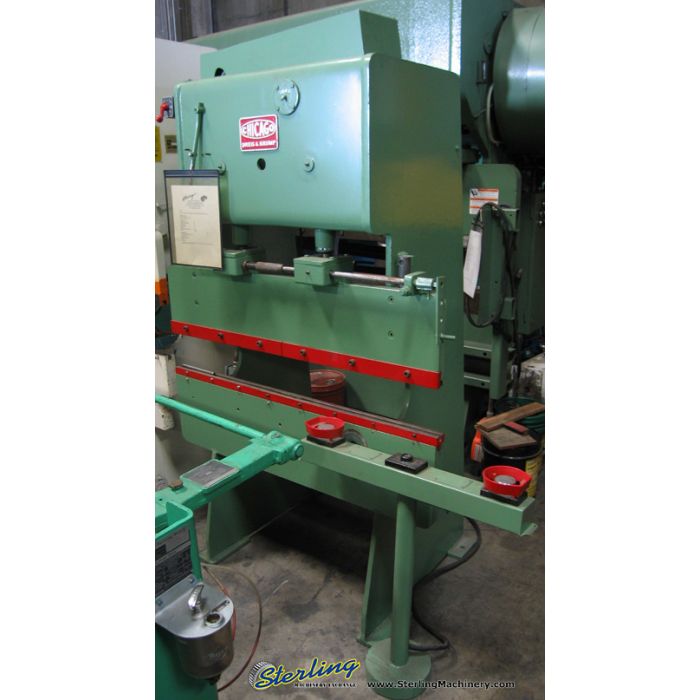 For Sale 15 Ton x 4' Chicago Press Brake, Mdl. 135, Air Trip