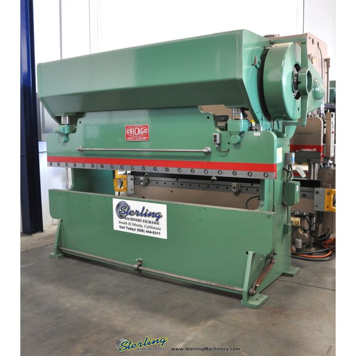 For Sale 90 Ton x 10' Used Chicago Press Brake, Mdl. 810 L, Foot