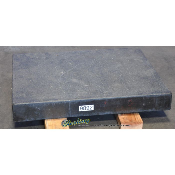For Sale 18" x 24" x 4" Used Starrett Surface Plate, Grade B, Ledge 0