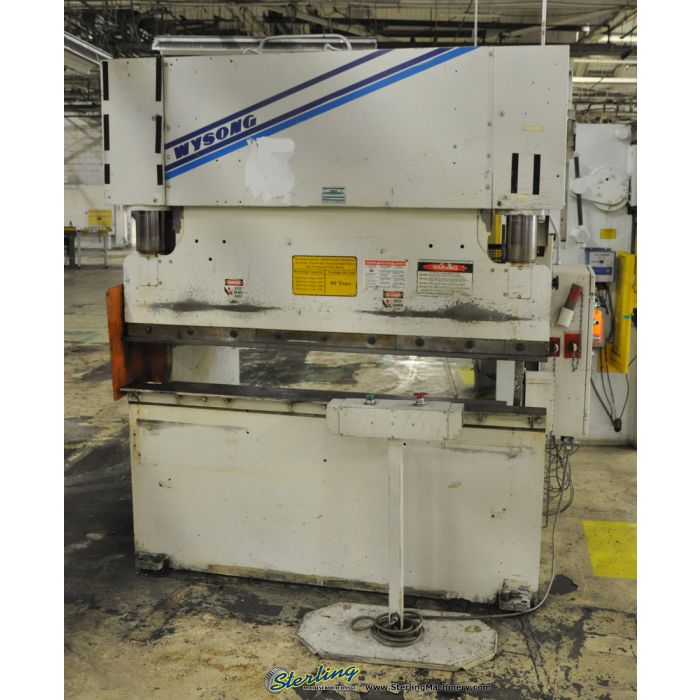 For Sale 60 Ton x 6' Used Wysong Hydraulic Press Brake, Mdl. THS60
