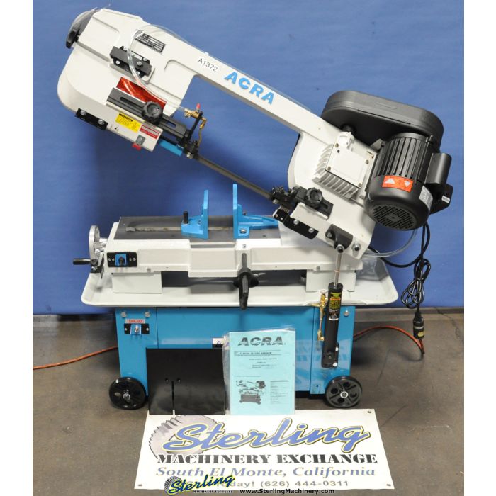 For Sale 7" x 12" New Acra Horizontal/Vertical Band Saw, Mdl. 712B, Coolant System, Work Length