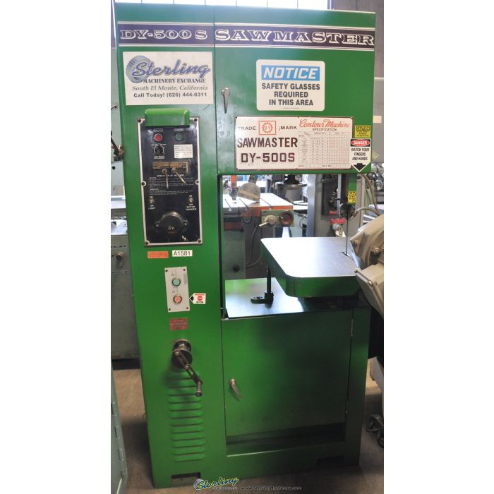 For Sale 20" Used Sawmaster Vertical Bandsaw, Mdl. DY500S, Blade