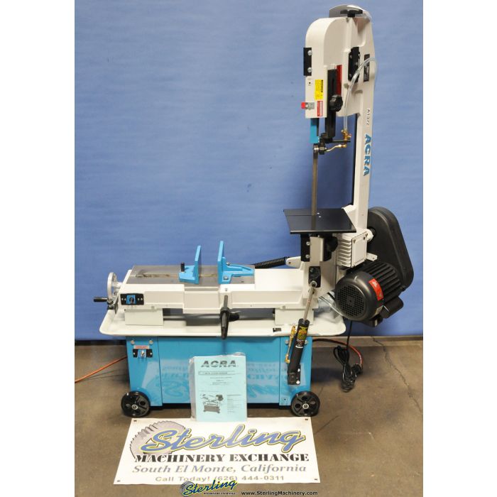 For Sale 7" x 12" New Acra Horizontal/Vertical Band Saw, Mdl. 712B, Coolant System, Work Length