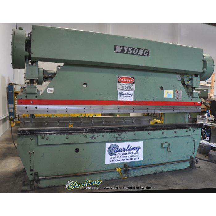 For Sale 90 Ton x 12' Used Wysong Press Brake, Mdl. 9010, Front