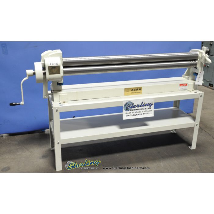 For Sale 16 Ga. x 4' Brand New Acra Hand Operated Slip Roll, Mdl. FR