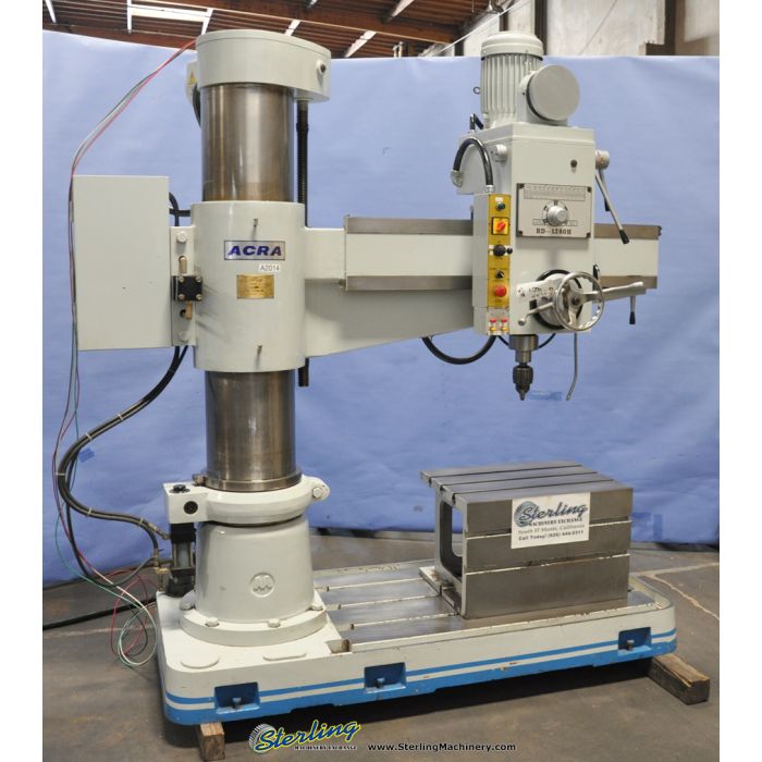 For Sale 4' x 11" Used Acra Radial Drill With Hydraulic Clamping, Mdl