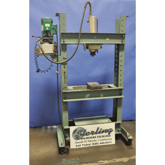For Sale 50 Ton x 7" Used Greenlee H Frame Press, Mdl. , Hand Controls, Greenlee Electric
