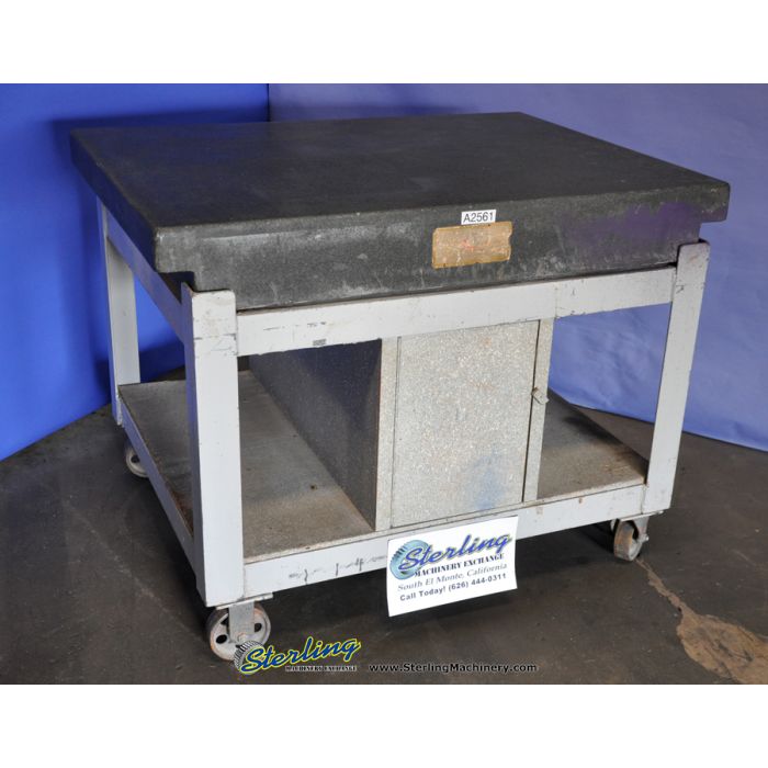 For Sale 47" x 36" x 6" Used Mojave Granite Surface Plate , Mdl. , 2
