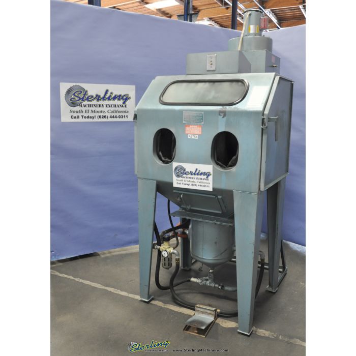 For Sale 36" x 30" Used Universal Sand Blast Mdl. , Dust Collector, Light, Foot Pedal