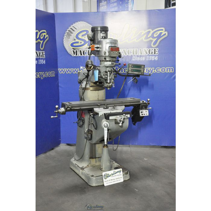 For Sale 9" x 42" Used Bridgeport (Variable Speed) Vertical Milling