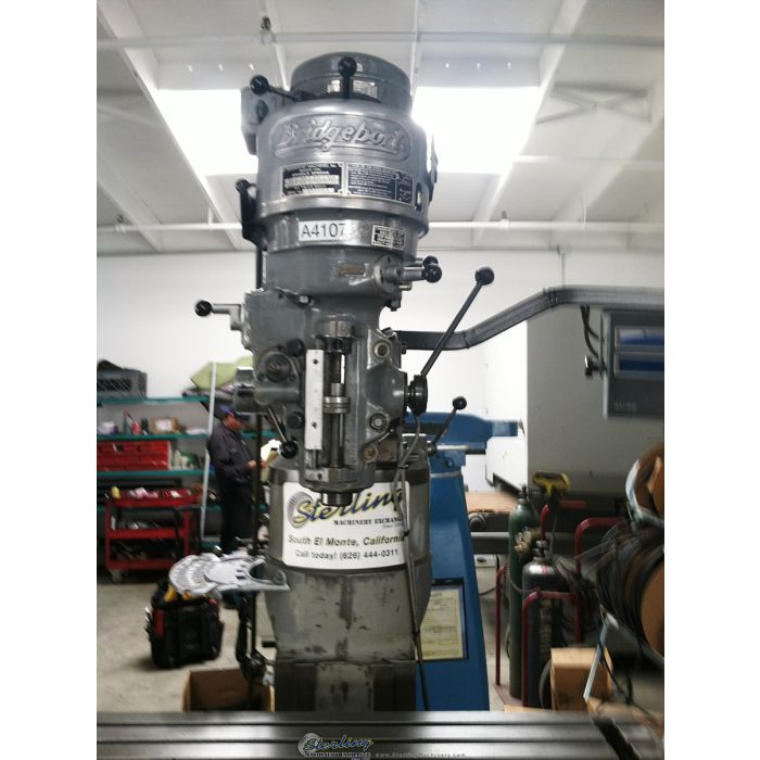For Sale 9" x 42" Used Bridgeport (Step Pulley Type) Vertical Mill