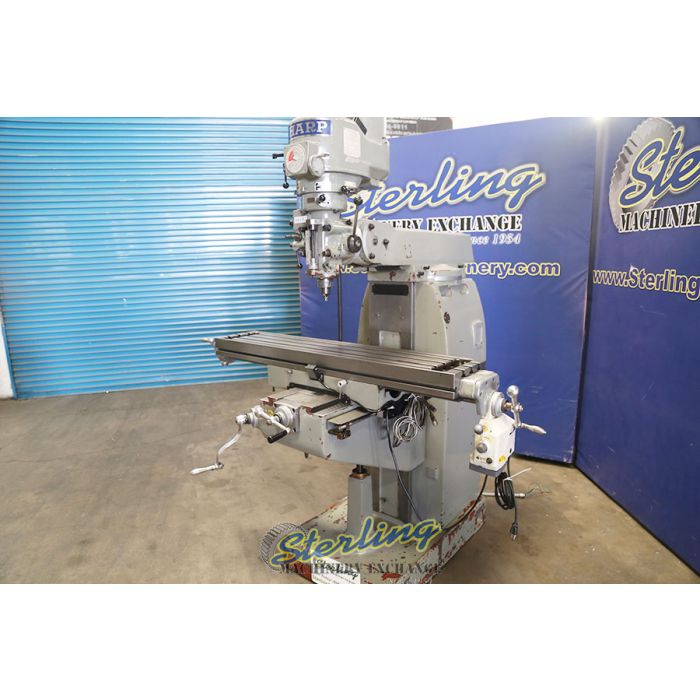 For Sale 10" x 51" Used Sharp Vertical Milling Machine, Mdl. HMV