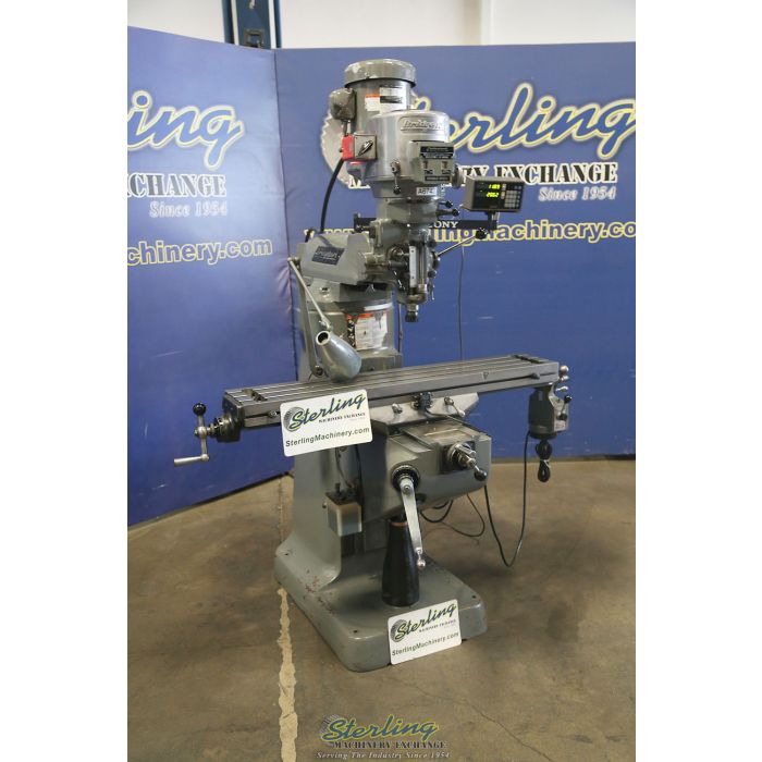 For Sale 9" x 49" Used Bridgeport Variable Speed Vertical Milling