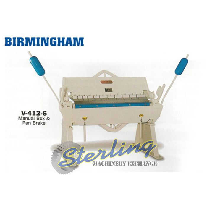 For Sale 12 Ga. x 8' Brand New Birmingham Box & Pan Manual Finger Brake, Mdl. V8126, 22