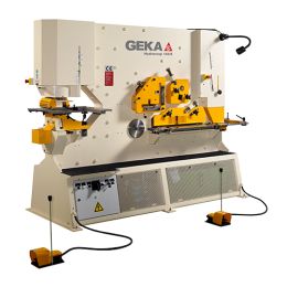 New-Geka-Brand New Geka Dual Cylinder Hydraulic (Deep Throat) Ironworker-HYDRACROP 165SD-SMHYDRACROP165SD-01